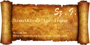 Szentkirályi Ilona névjegykártya